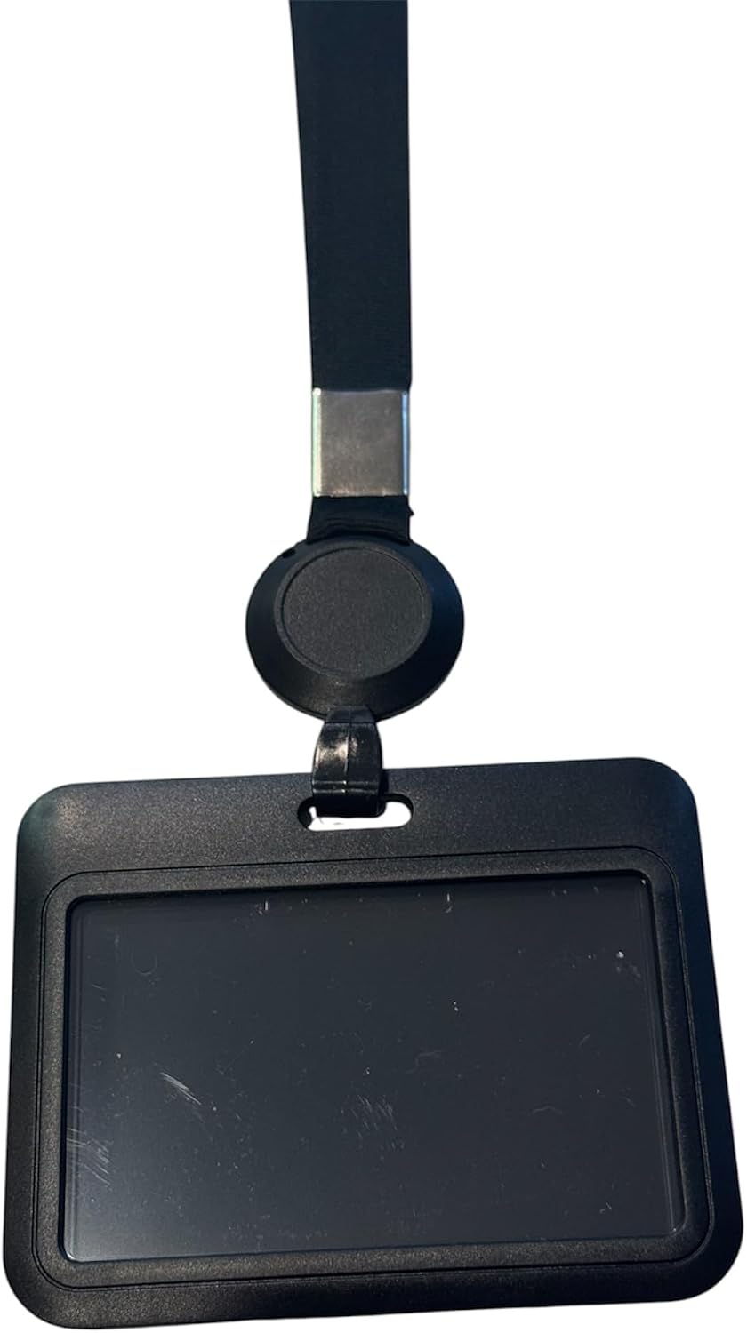 Retractable ID Badge Reel with Card Holder and Lanyard