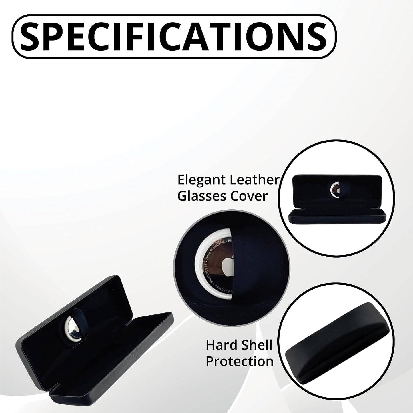 Hard-Shell Sunglasses Case with AirTag Holder