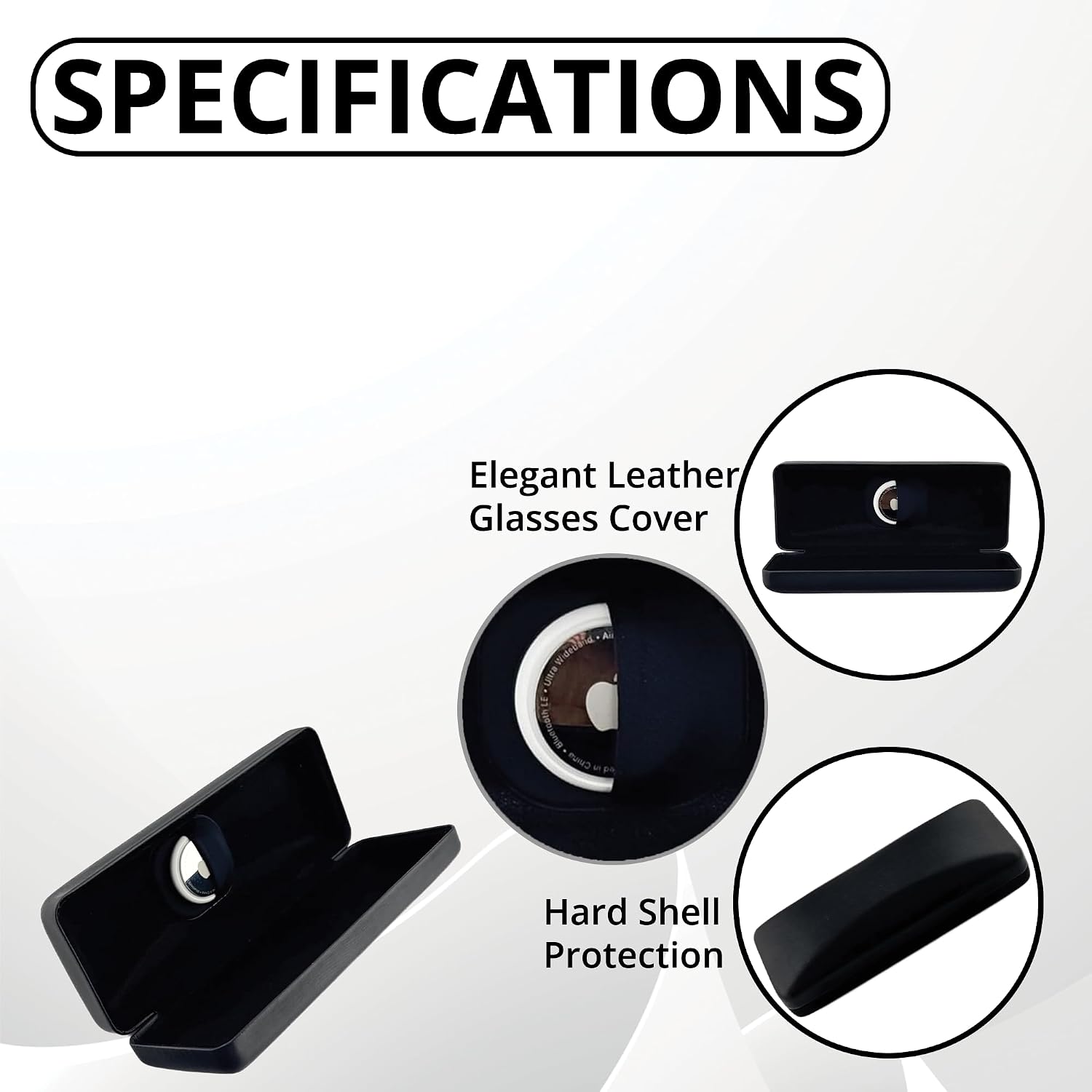 Hard-Shell Sunglasses Case with AirTag Holder