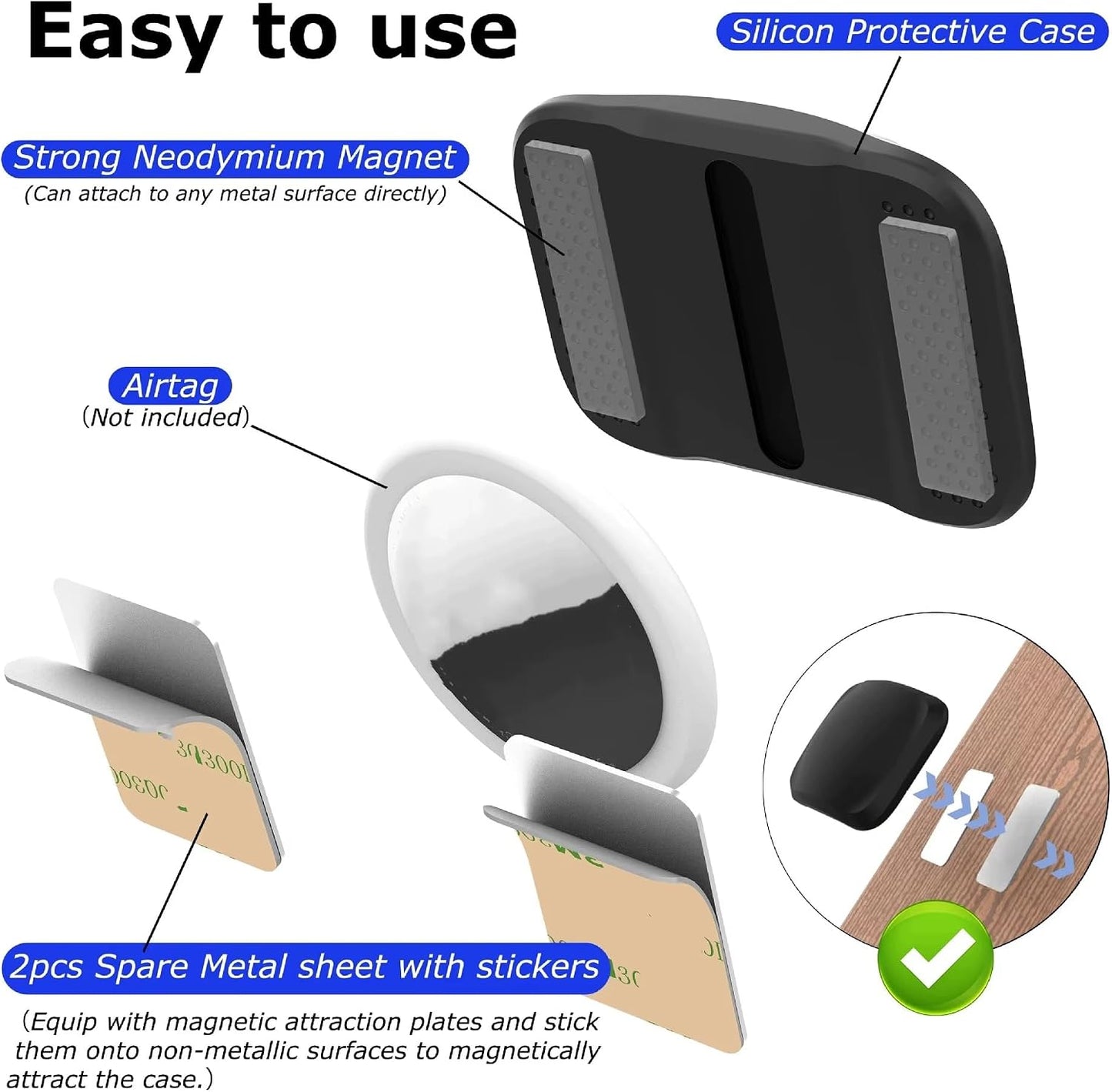 Silicone Magnetic Case Compatible with Apple AirTag