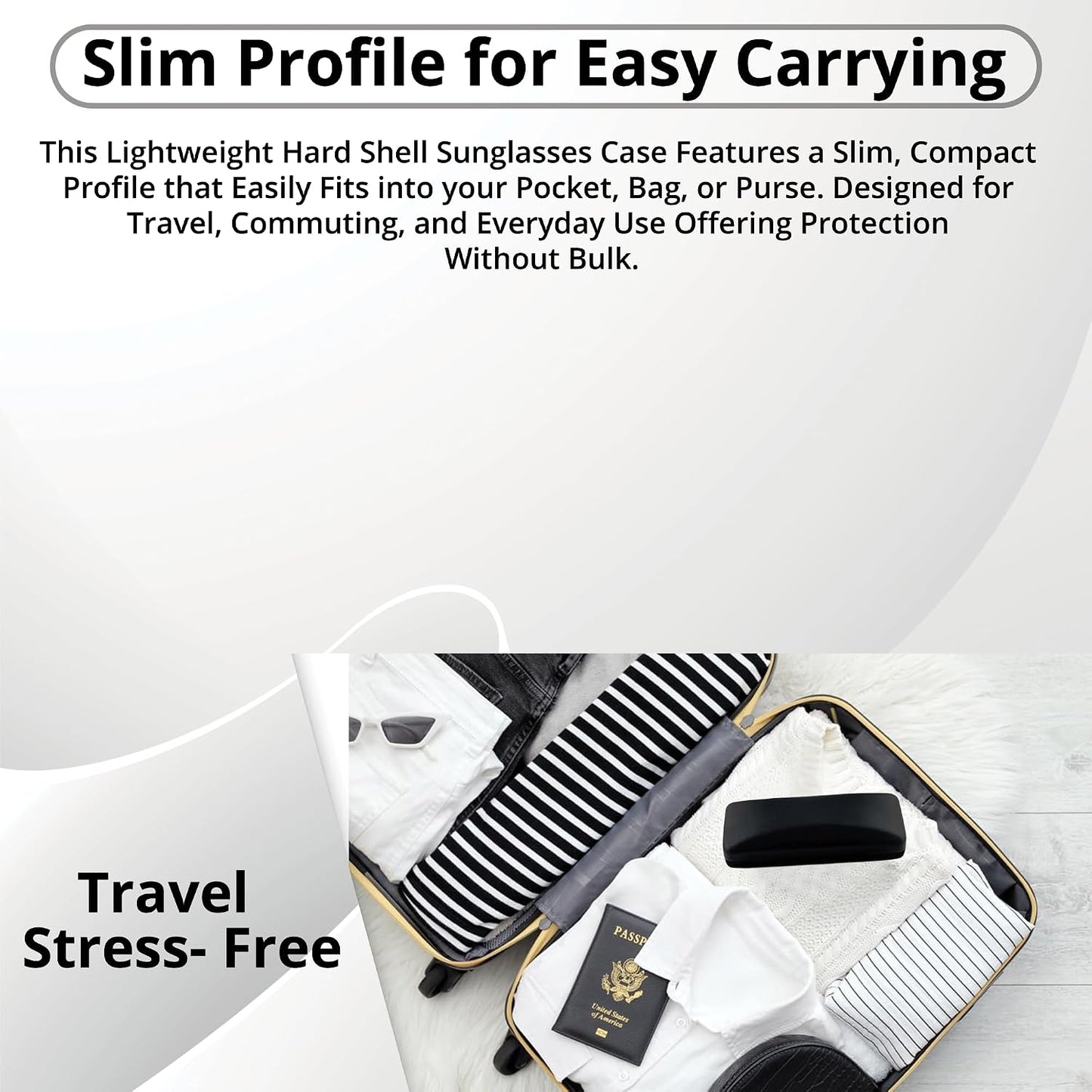 Hard-Shell Sunglasses Case with AirTag Holder