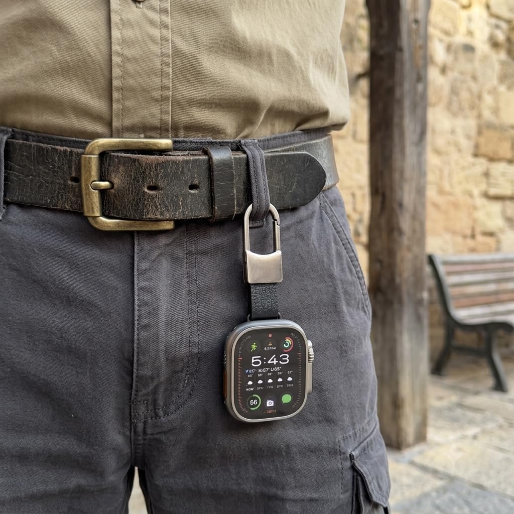Keychain Clip Strap compatible with Apple Watch 42/44/45/49mm