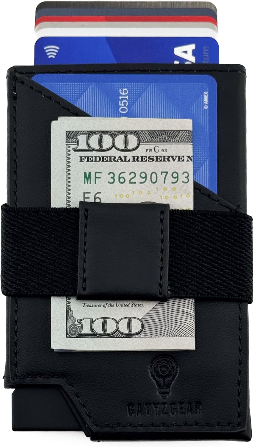 RFID Slim Pop-Up Leather Wallet, AirTag Compatible