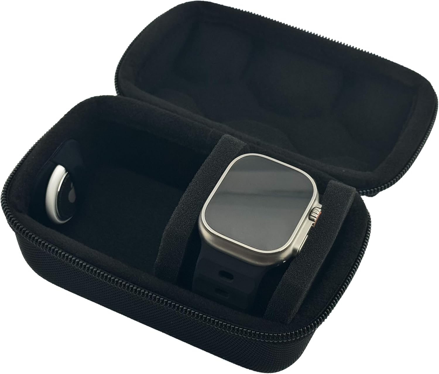 2-Watch Travel Case with Hidden AirTag Holder