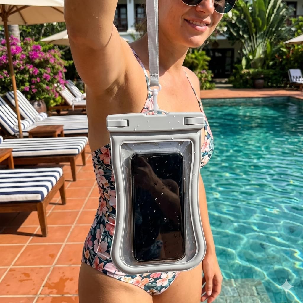 Floating Waterproof Phone Pouch with Lanyard