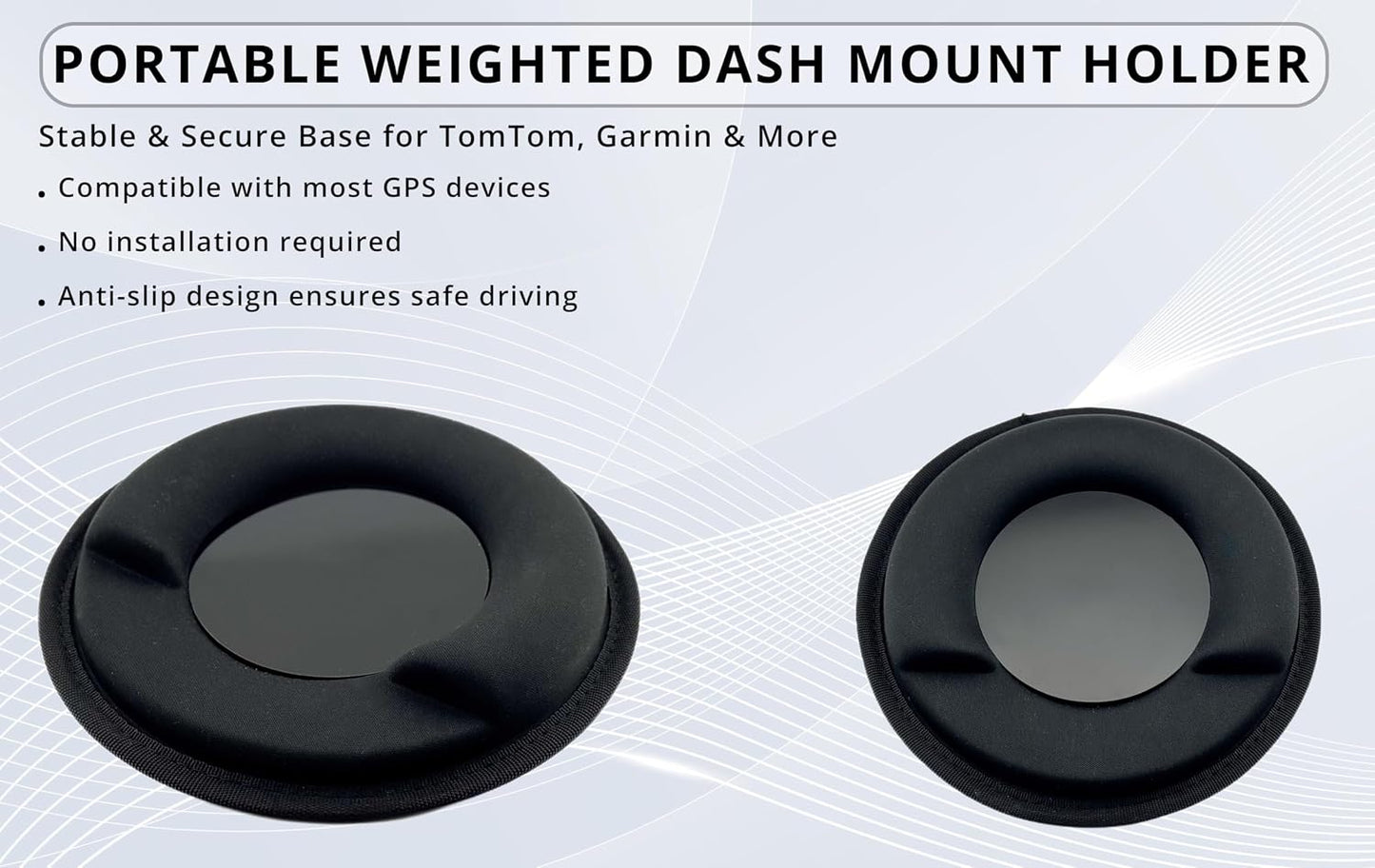 Weighted Car Dashboard Mount, 1 lb