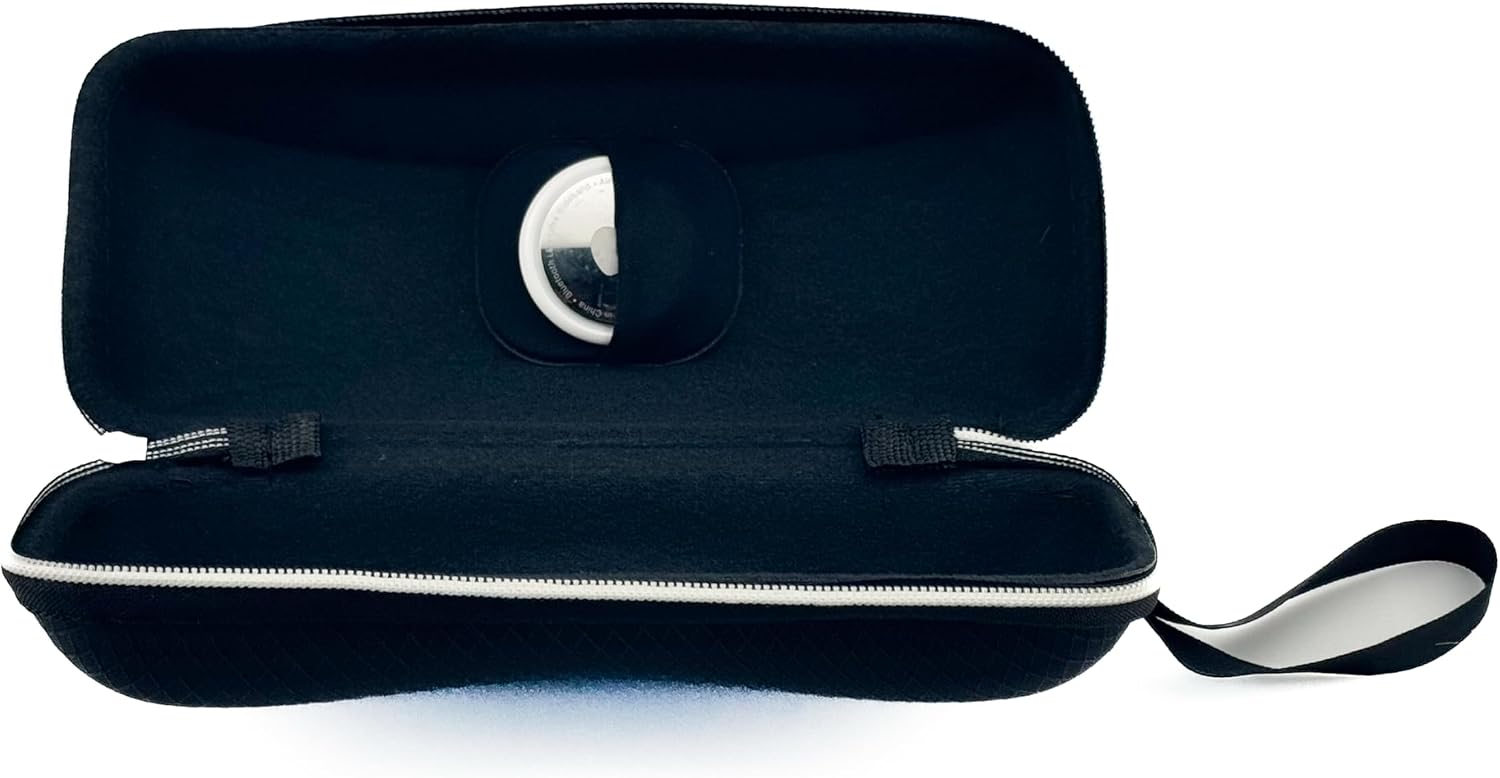 Hard-Shell Zip Glasses Case with AirTag Holder