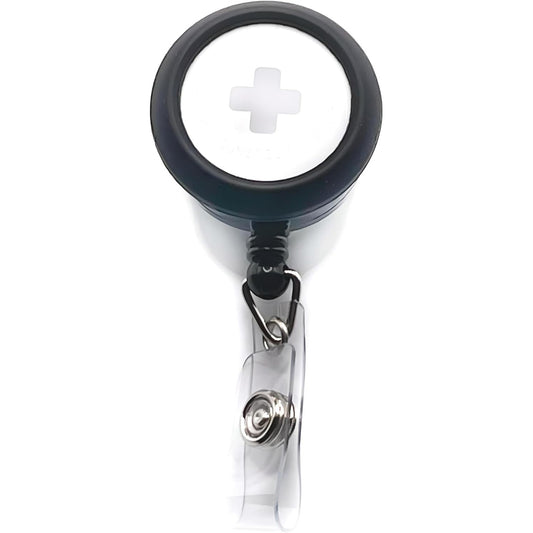 Alligator-Clip ID Badge Reel with AirTag Holder