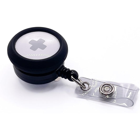 Heavy-Duty Pocket-Clip Badge Reel with AirTag Slot